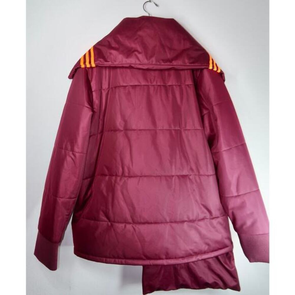 Adidas x IVY PARK Asymmetrical Neon Orange Burgundy Jacket Medium - Picture 9 of 11